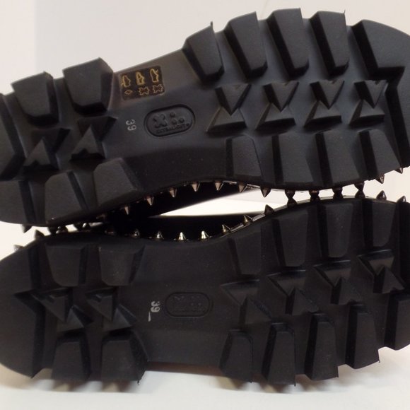 Sebastian Milano Sz 39 Pull On Black Leather Boots With Punk Rock Detailing. - Picture 11 of 12